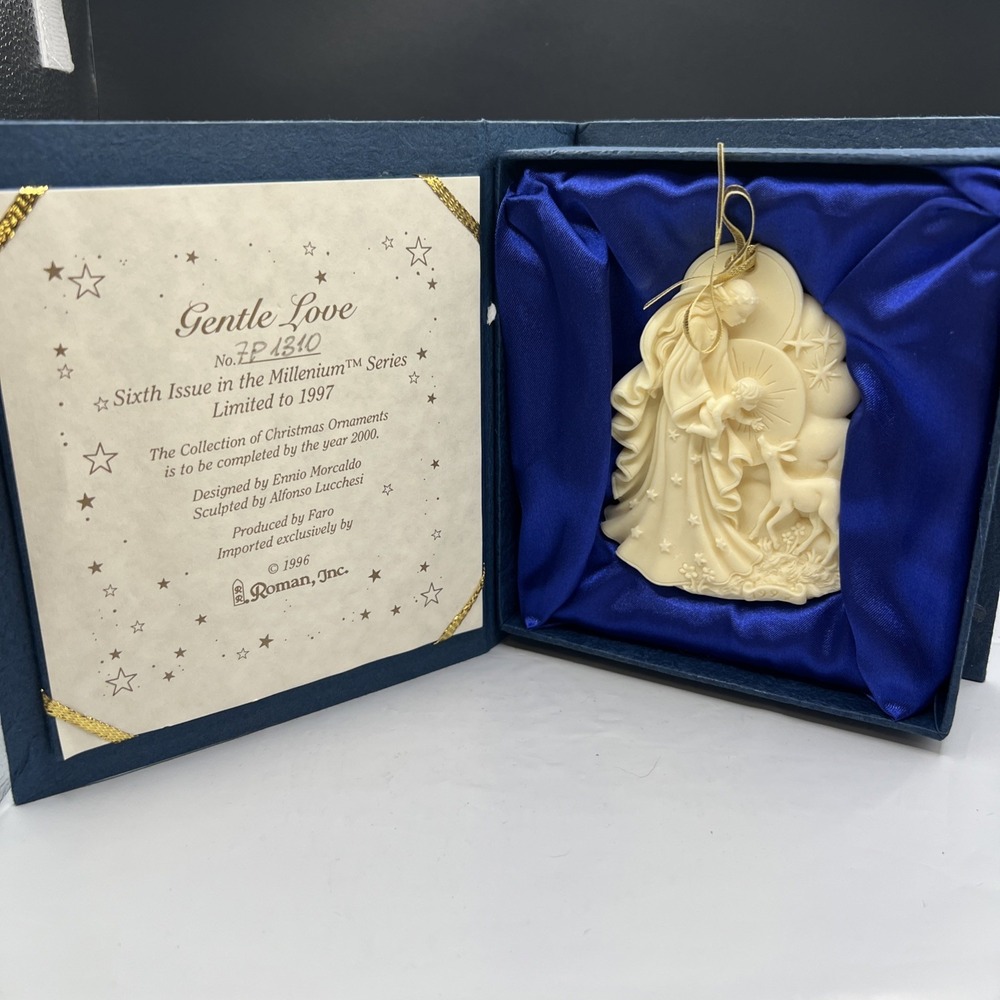 Roman Inc Millennium Ornament Gentle Love 1996 Limited Edition COA Box Signed